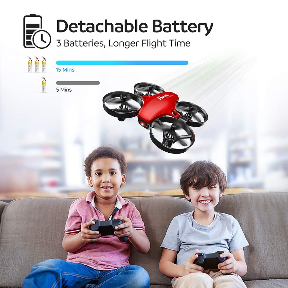 Potensic A20 Red Mini Drone Easy to Fly Helicopter for Kids – Kids Toys