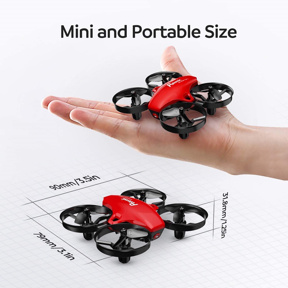 Potensic Upgraded A20 Mini Drone Easy to Fly Even to Kids and Beginners, RC  Helicopter Quadcopter with Auto Hovering, Headless Mode, 3 Batteries and