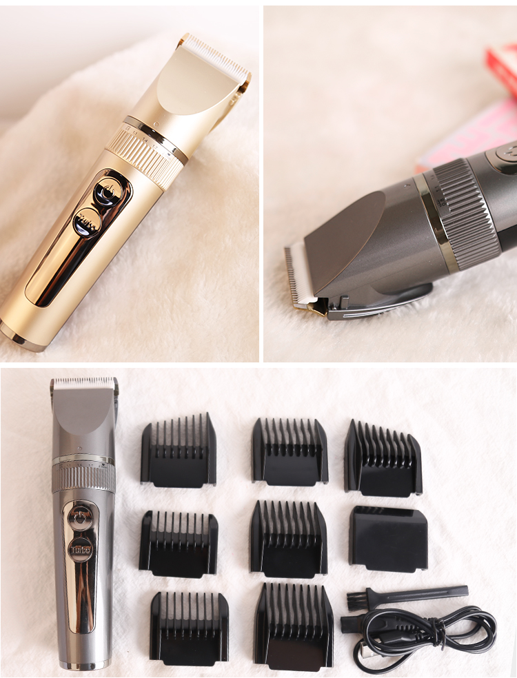 Custom adjustable 2020 new style electric hair clipper professional hair trimmer cutting machine charging pusher led display