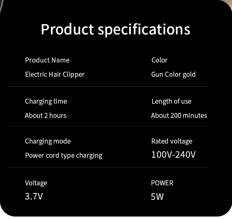 Custom adjustable 2020 new style electric hair clipper professional hair trimmer cutting machine charging pusher led display