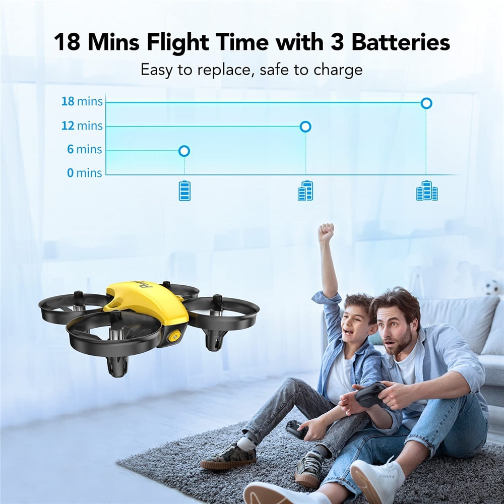 Potensic A20 Red Mini Drone Easy to Fly Helicopter for Kids – Kids Toys