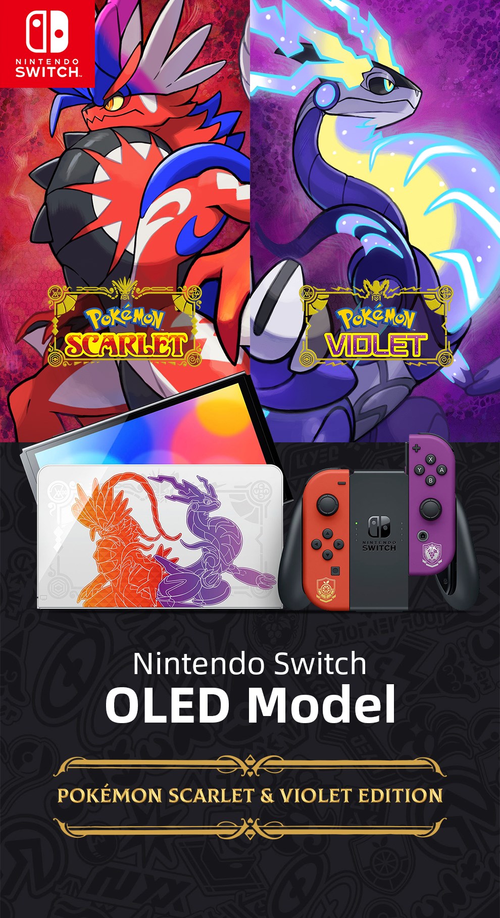  Nintendo Switch™ – OLED Model: Pokémon™ Scarlet & Violet  Edition : Video Games